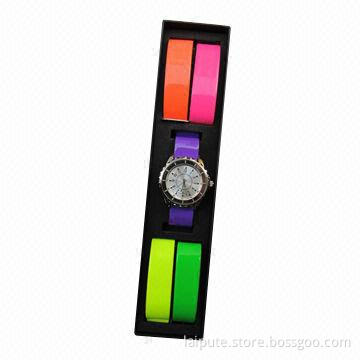 Fashionable Interchangeable Watch Gift Set with Box, CE and RoHS Marks